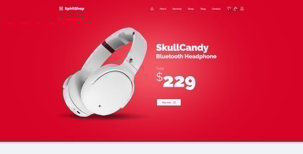 SpiritApp - eCommerce, Website & App Landing Page PSD Template Pack