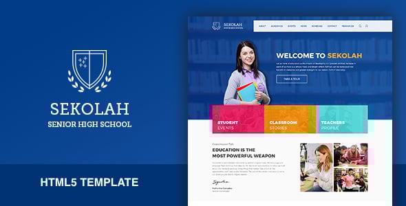 Sekolah - Senior High School HTML5 Template