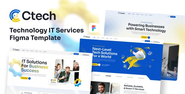 Ctech - Technology IT Services  Figma Template