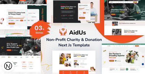 AidUs – Charity Nonprofit Next Js Template