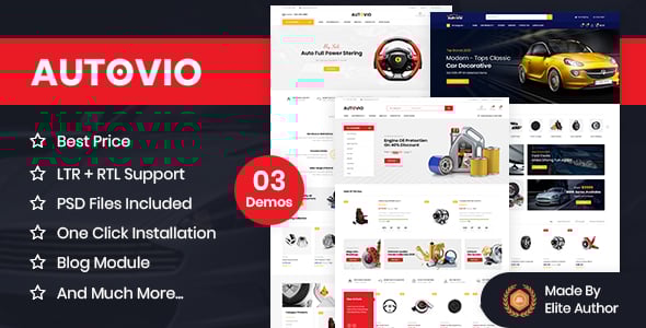 Autovio - Car Accessories, Auto Parts OpenCart Theme