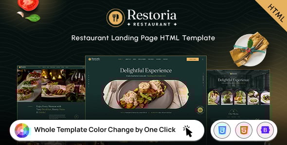 Restoria - Restaurant HTML Template