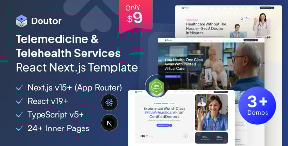 Doutor – Telemedicine Doctor & Medical React Next.js Template