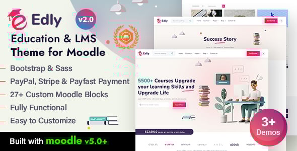 Edly - LMS Courses & Education Moodle 5 Theme