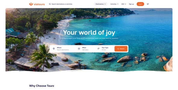 ViaTours - Travel & Tour Agency HTML Template