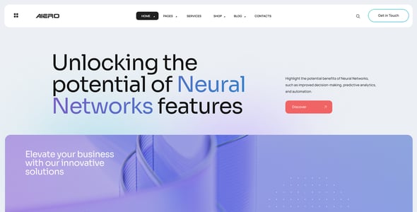 Aiero | AI Agency & Technology WordPress Theme