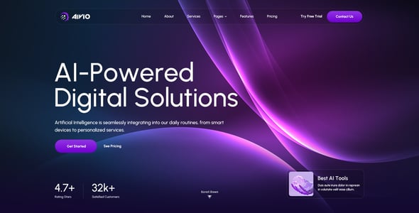 Aivio | Artificial Intelligence PSD Template