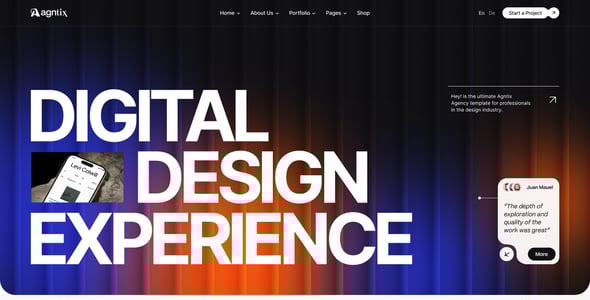 Agntix - Digital Agency & Creative Portfolio Figma Template