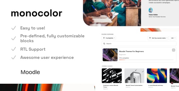 Monocolor - Premium Moodle Theme