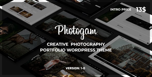Photogam - Creative Photography Portfolio WordPress Theme