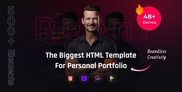 Reeni – Personal Portfolio CV & Resume HTML Template