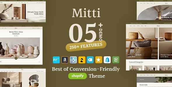 Mitti - High-Converting Home Decor & Crafts Shopify Theme