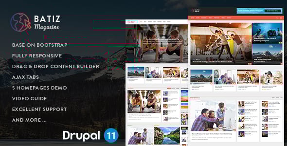 Batiz - Responsive Magazine News Drupal 11 Theme