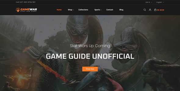GameWar - Digital Game Store Shopify 2.0 Responsive Theme