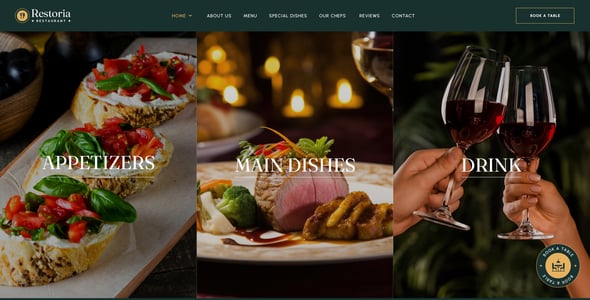 Restoria - Restaurant HTML Template