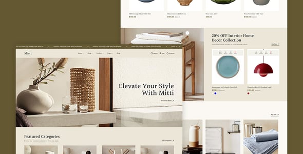 Mitti - High-Converting Home Decor & Crafts Shopify Theme