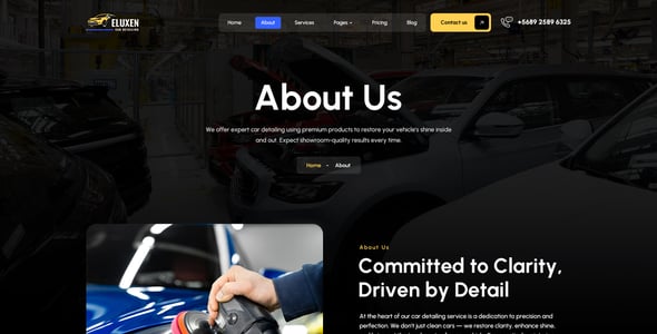 Eluxen - Car Detailing PSD Template
