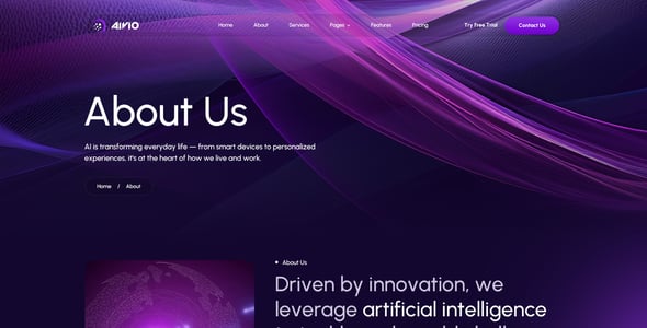 Aivio | Artificial Intelligence PSD Template