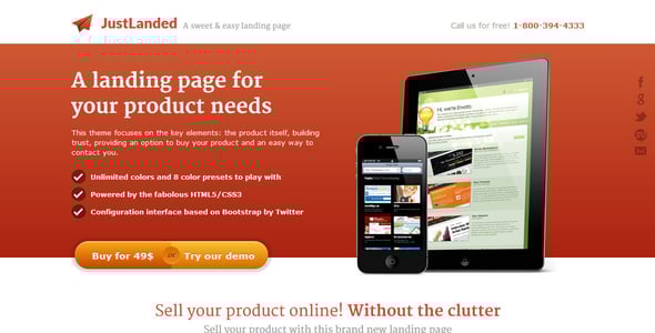 JustLanded - Landing Page