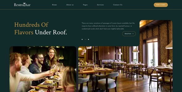 RestOBar - Restaurant & Bar Services Figma Template