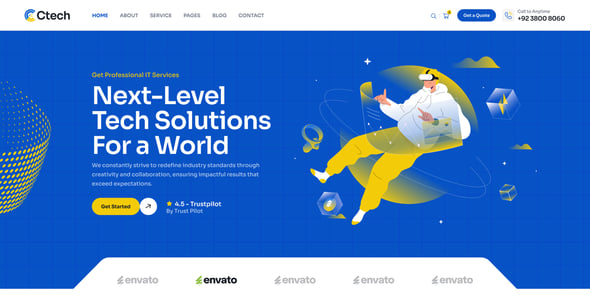 Ctech - Technology IT Services  Figma Template