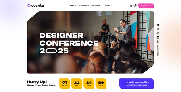 Evente - Event & Conference Tailwind CSS Template