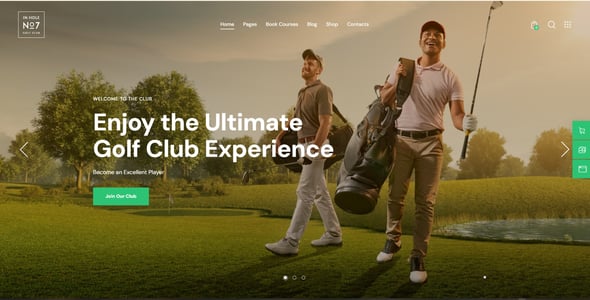 N7 | Golf Club Sports & Events WordPress Theme