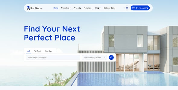 RealPress - Estate Sale and Rental WordPress Theme