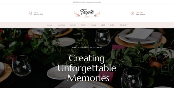 Taysta - Wedding Event Planning WordPress Theme