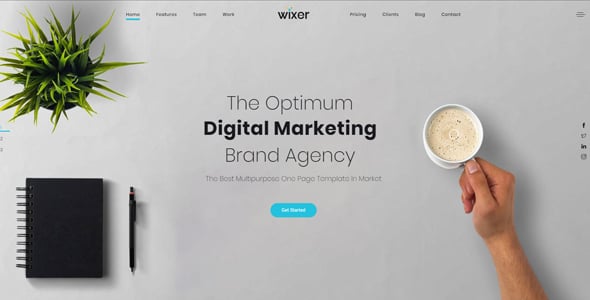 Wixer - One Page Parallax