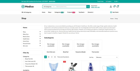 Medico - Pharmacy and Medical Store Prestashop Responsive Theme