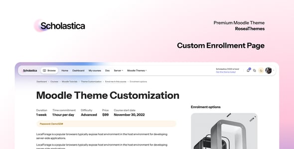 Scholastica - Premium Moodle Theme with Course Filter