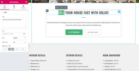 Solus - Single Property WordPress Theme