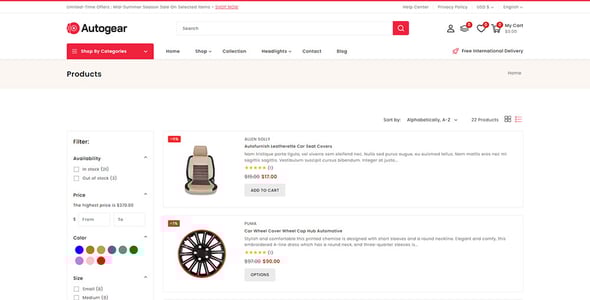 Autogear - Automobile & Tools Store Shopify 2.0 Responsive Theme