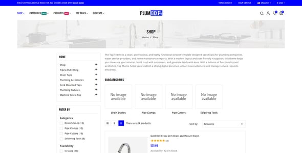 Plumbix - Plumbing Hardware Store Prestashop Responsive Theme