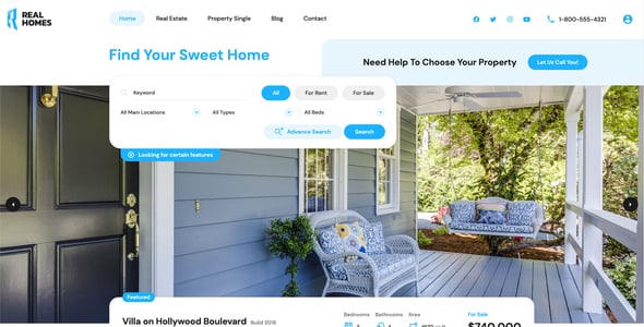 RH - Real Estate WordPress Theme