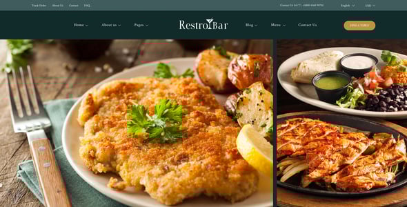 RestOBar - Restaurant & Bar Services Figma Template