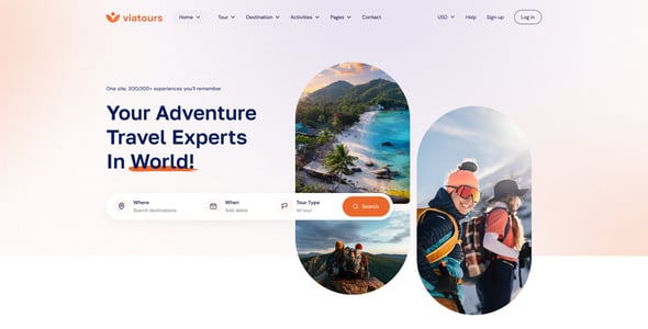 ViaTours - Travel & Tour Agency HTML Template
