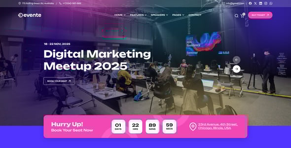 Evente - Event & Conference Tailwind CSS Template