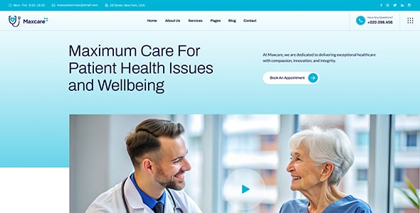 Maxcare - Health & Medical WordPress Theme
