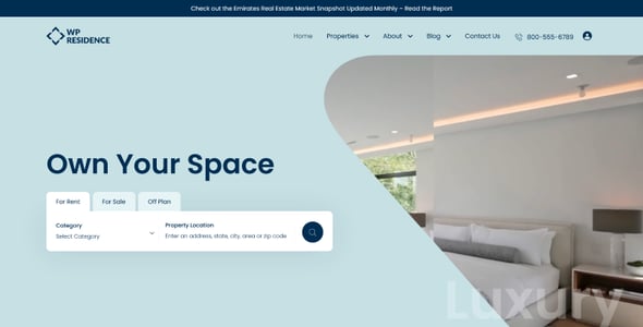 Residence Real Estate WordPress Theme