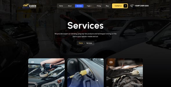 Eluxen - Car Detailing PSD Template