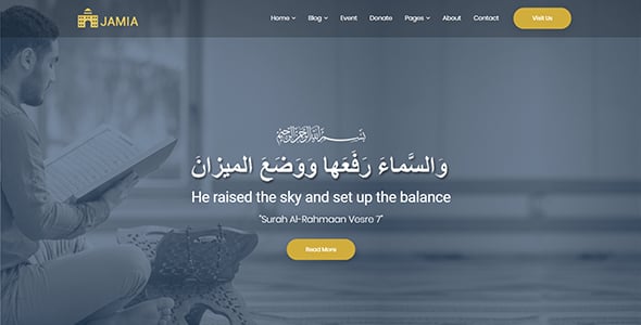 Jamia - Islamic Center Responsive HTML Template