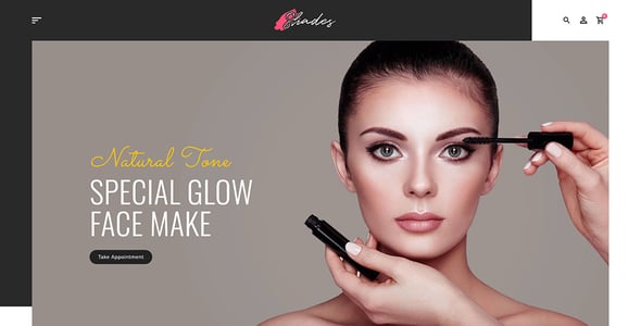 Shades - Modern Shopify Theme for Beauty, Cosmetics & Bridal Studio
