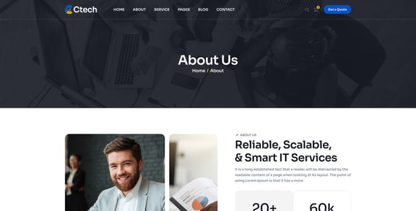 Ctech - Technology IT Services  Figma Template