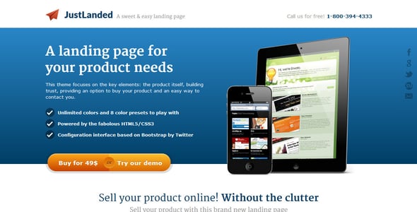 JustLanded - Landing Page