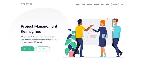 App, SaaS & Software Startup Tech Theme - Stratus
