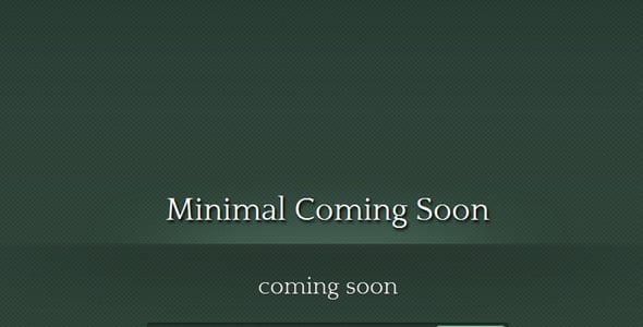 Minimal Coming Soon