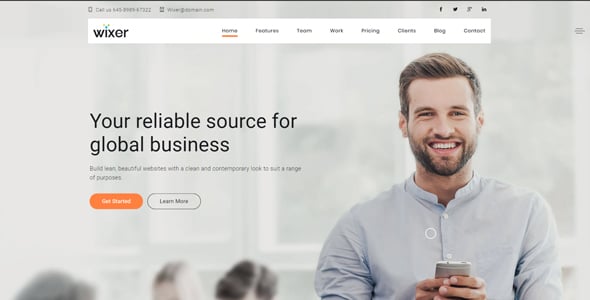 Wixer - One Page Parallax