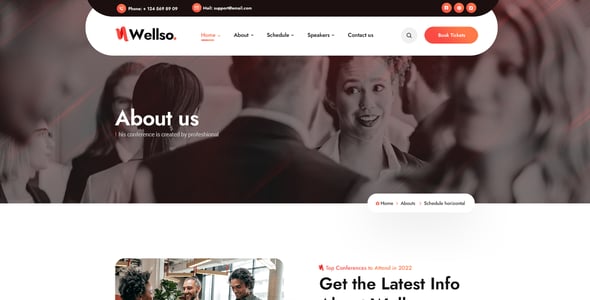 Wellso - Event & Conference XD Template